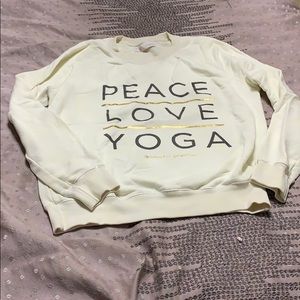 Spiritual Gangster Peace, Love, Yoga Sweatshirt M